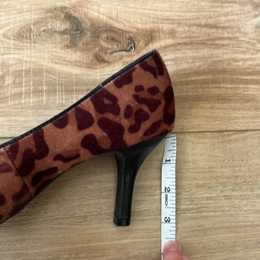 Comfort Plus Payless Women’s Leopard 3-inch Pumps, Size 9W Wide Fall Office Work